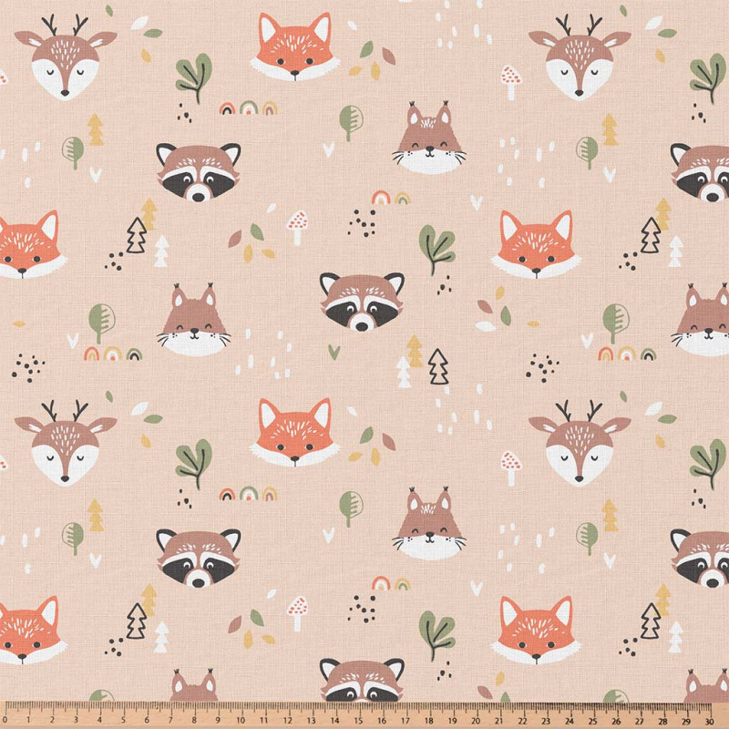 Printed Cotton DOUPADI Linen / Orange